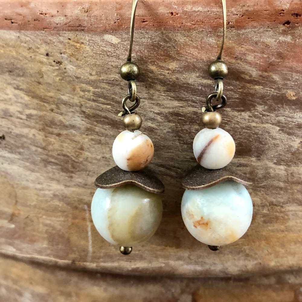 Amazonite Beaded Bracelet and Earring Set - Picture 7 of 8